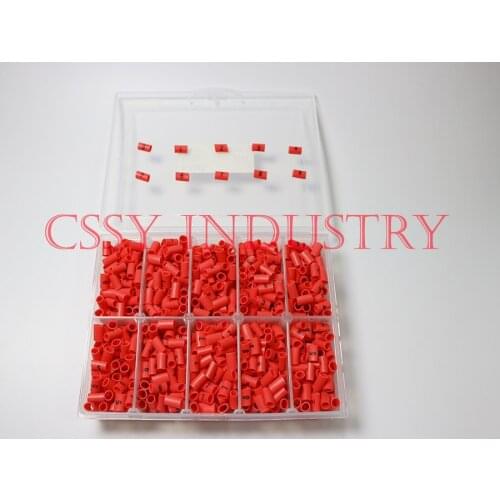 500pcs/box 6.0mm2 10 different number red color 0-9 cable marker set