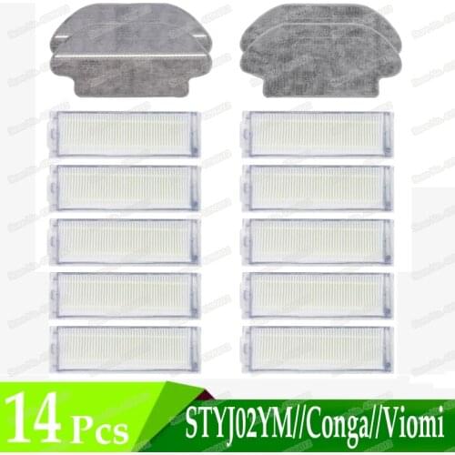 HEPA filter Mop Cloth pad compatible with Xiaomi Mijia STYJ02YM Viomi V2 PRO V-RVCLM21B Vacuum Cleaner Parts accessories
