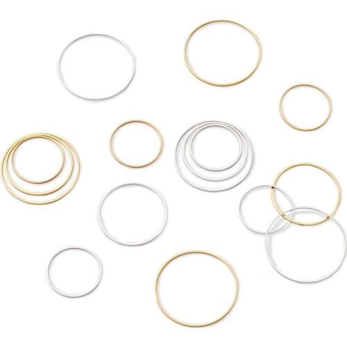 120pcs/box Round Linking Rings 3 Sizes Circle Frames Connectors Jewelry Links for Bracelet Necklace Jewelry Making