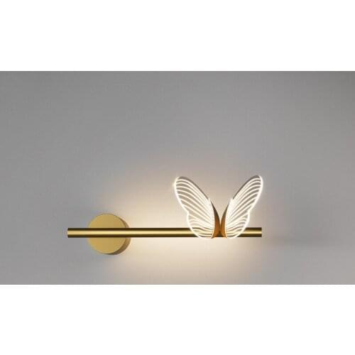 Post Modern Acrylic Butterfly Wall Lamps Luxury Interior Wall Sconce Lights Living Room Bedroom Lamp LED Art Deco Light Fixtures