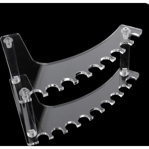 9 Layers Clear Acrylic Display Stand for Pen Eyebrow Pencil Makeup Nail Art Brush Pens