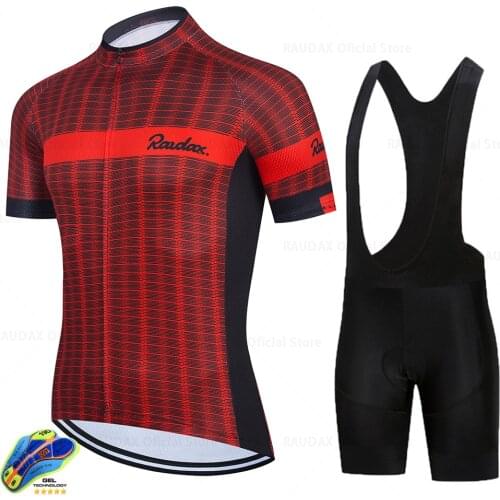 Raudax Cycling Jerseys 2021 Bike Wear Clothes Quick-Dry Bib Gel Sets Clothing Ropa Ciclismo Uniformes Maillot Sport Wear