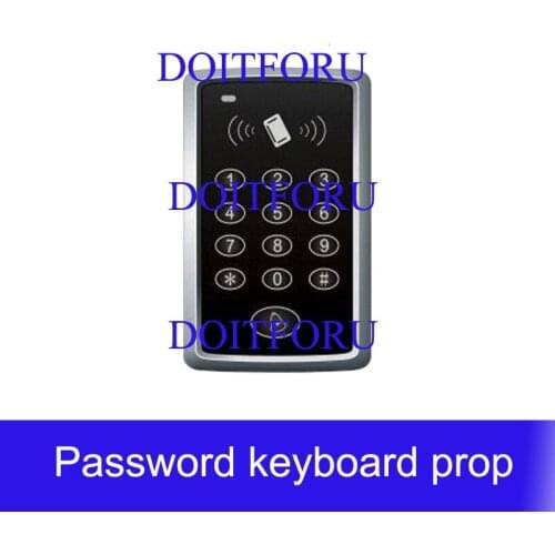 Takagism game real life escape room props door control prop enter right password via keyboard to open 12V electromagnetic lock