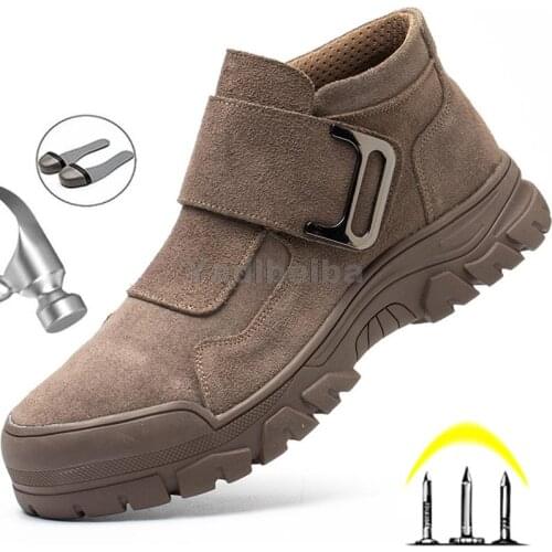 Security Boots Steel Toe Safety Shoes Men Work Shoes Anti-smash Anti-puncture Work Sneakers Welder Indestructible Shoes Male