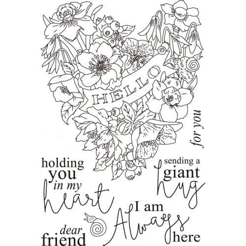 Hello/ Flower Transparent Clear Silicone Stamp/Seal for DIY scrapbooking/photo album Decorative clear stamp sheets A813