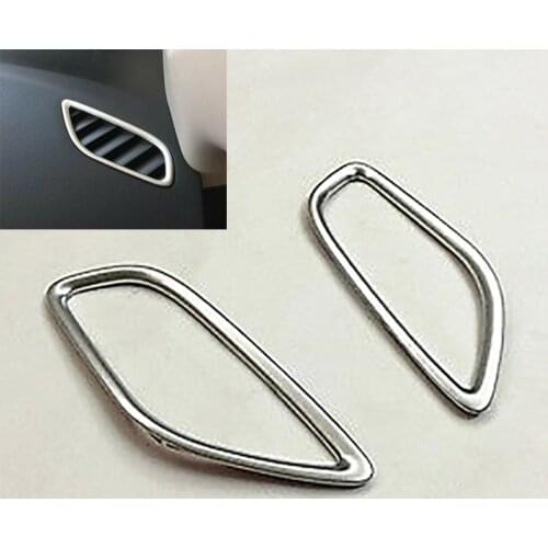 1 Pair Dashboard Front Air Conditioning Outlet Decoration Frame for Mitsubishi Outlander AC Exhaust Vent Cover Trim Car Interior