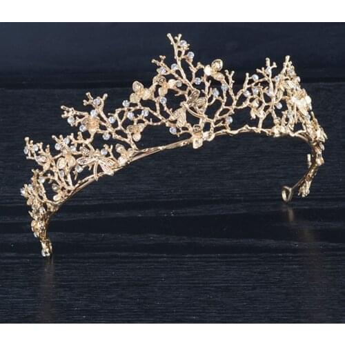 1Pc Tree Branches Crystal Rhinestone Crown Stunning Bridal Wedding Jewelry Tiaras Crowns Headbands Hair Jewelry Hair Accessories