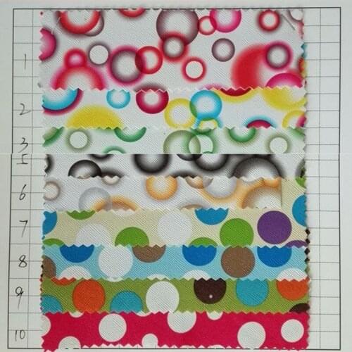 10 yards roll PVC Artificial Leather Cross colorful Dot Pattern Bag Handbag Fabric
