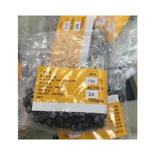 100pcs/lot New Fuses130 RH130 130Degree Thermal Fuse 2A 250V
