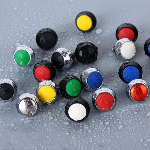 12mm metal push button switch power pc car button domed Momentary 1NO Button Switch waterproof press button reset switch