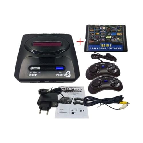 16 bit SEGA MD2 Video Game Console with US and Japan Mode Switch,for Original SEGA handles Export Russia with 126 in 1 games
