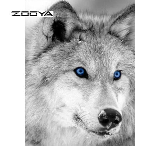 2015 5D DIY Diamond Painting Wolf Animals Cross Stitch Diamond Embroidery Painting Square Drill Full Rhinestone Diamond F538