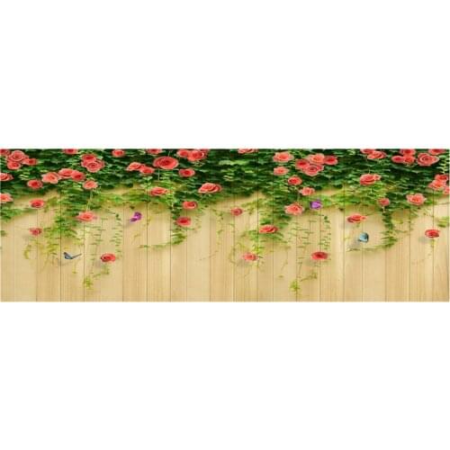 3D Flower Vines Floor Mat Non-skid Area Rugs for Bedroom Kitchen Bathroom