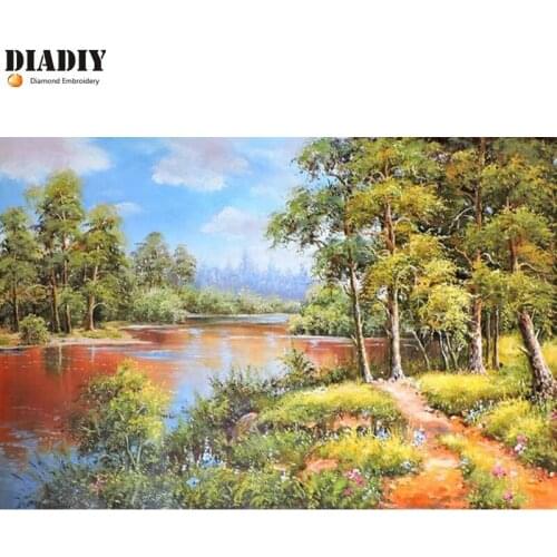 5D Diamond Painting Cross Stitch Crystal landscape Needlework Diamond Embroidery scenic Full Diamond Decorative