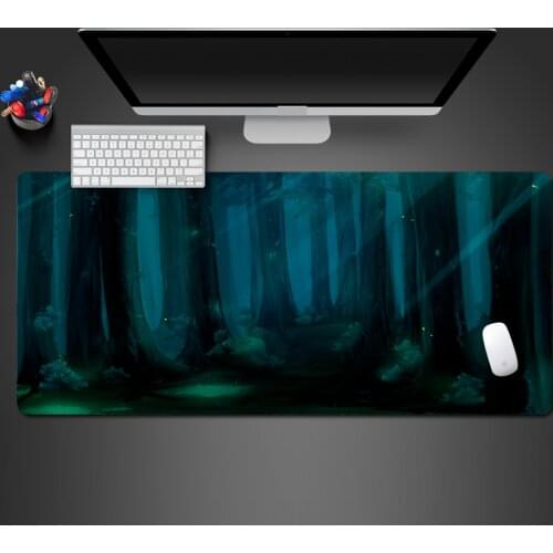 Dark Forest Big Mousepad High Quality Natural Game Accessories Best-Selling Washable Side Whipstitch Pad Family Special Mats