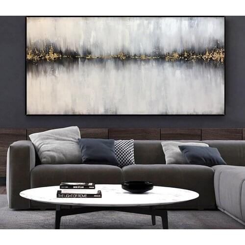 Large Size Wall Art Oil Painting Handmade Abstract Modern Landscape Canvas Decoration Picture For Home Living Room Salon Mural