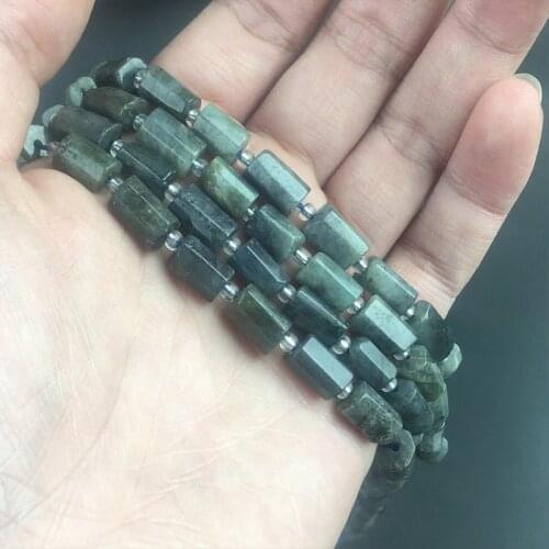 Natural Cylinder Labradorite Stone Beads Faceted Loose Spacer Beads For Jewelry DIY Making Bracelet Charms Accessories 15