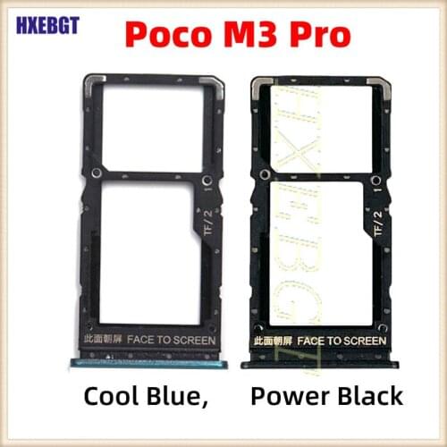 For Xiaomi Poco M3 Pro 5G New Sim Card Tray SD Memory Card Slot Holder Adapter Smartphone Repair Parts