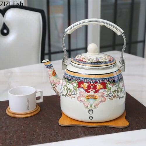3.3L High Capacity Thick Enamel Kettle Boiling Water Teapot with Filter Chinese Kitchen Supplies Kettle Gas Stove Available