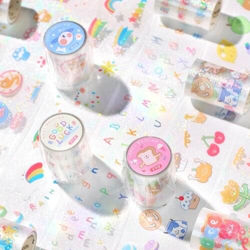 Kawaii Dots Washi Tape Animal Alphabet Stickers Dot Stickers For Diy Decorative Diary Planner Scrapbooking Photo Ablums