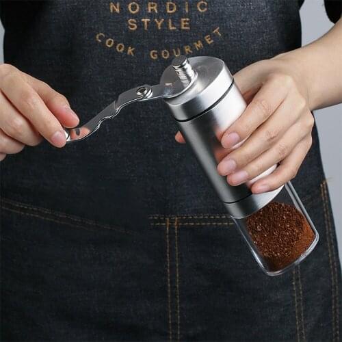 Manual Coffee Grinders New creative hand coffee grinder with silica gel stainless steel coffee grinder portable grinder