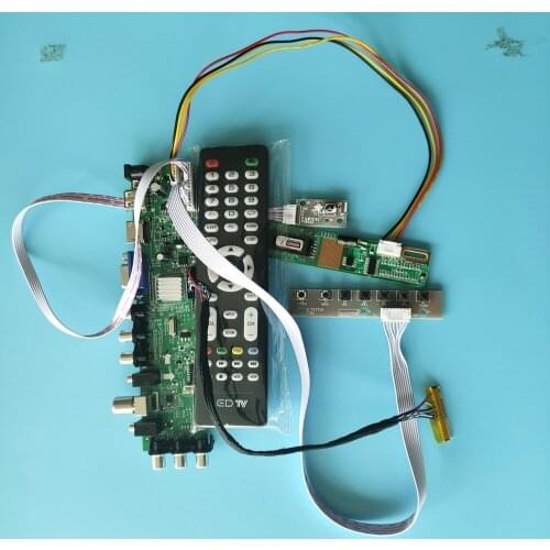 Kit For B154SW01 V3/B154SW01 V4 1 CCFL LCD Digital HDMI Panel 1680X1050 30pin Controller board remote DVB-T TV VGA USB AV 15.4"