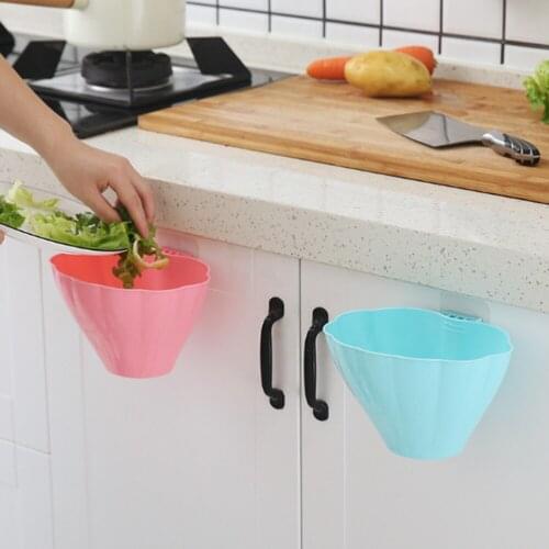 Kitchen hanging trash can cabinet door household bathroom living room bedroom without cover tube desktop small trash can