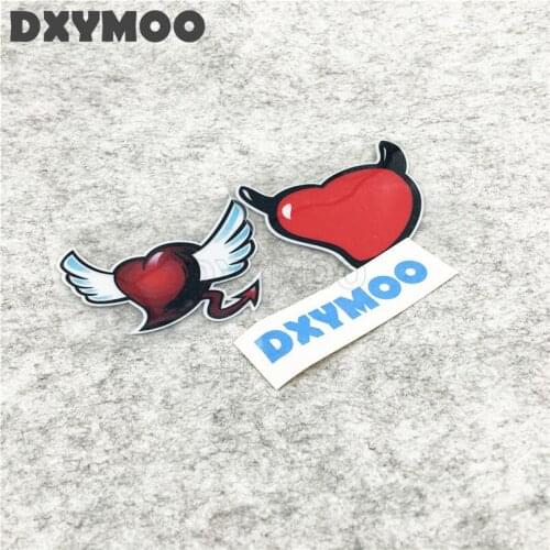 Cute Angle Heart Car Stickers Funny Creative Evil Angle Wings Motorcycle Laptop Refrigerator Decal Bumper