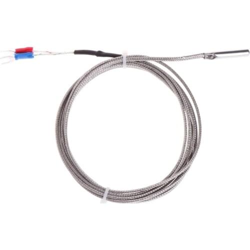 New 2m K-Type Thermocouple Temperature Sensor 0-600 Degrees 5*30mm Probe Stainless Steel Indicating Instrument
