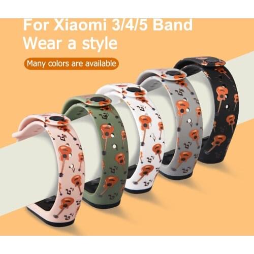 Strap For Xiaomi Mi Band 5 6 Replaceable Bracelet Silicone Cartoon Strap soft wristbands for Xiaomi mi band 5 mi band 4 6 strap