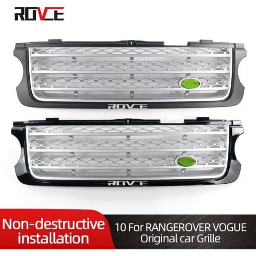 ROVCE Front Bumper ABS Grille Grill For Land Rover Range Rover Vogue 2010-2012 L322 Car Original Style LR011133 LR028108