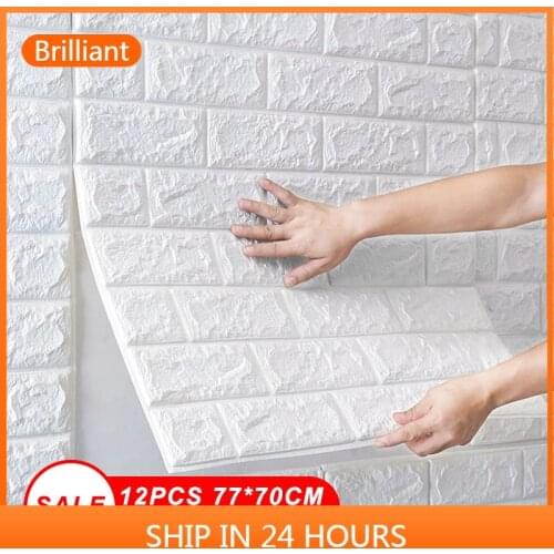 Self Adhesive 3D Wall Stickers Bedroom Kids Room Brick Papers Waterproof Foam Brick DIY Home Decor Imitation brick Wallpaper