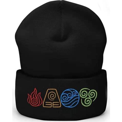 Last Air Bender Embroidery Beanie Men Women Knit Hat Skullies Warm Winter Unisex Ski Hip Hop Caps
