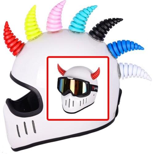 1Pcs Motorcycle Helmet Devil Horn Motocross Full Face Off Road Helmet Decoration Car Accessories Headwear Sucker Auto Styling
