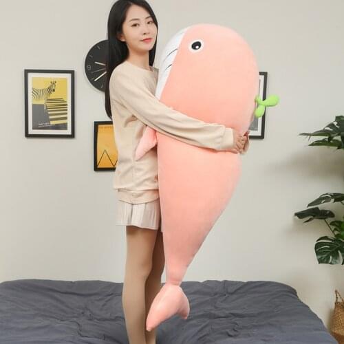 65/80/100/120CM Super Soft Plush Toy Sea Animal Big Blue Whale Soft Toy Stuffed Animal Children birthday Gift