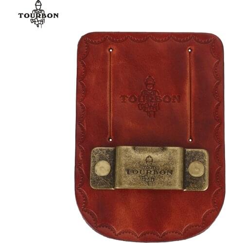 Tourbon Thick Genuine Leather Tape Measure Holder Tapes Holster for Belt(5cm) Tools Accessories