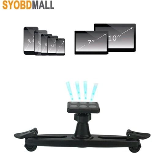 Universal Non-slip Magnetic Car Phone Holder Back Seat Headrest 360 Rotation Tablet Bracket for Flat Panel Phone Stand 4-10 Inch