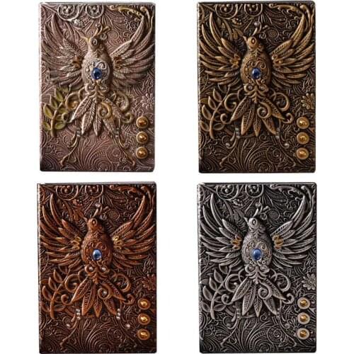 Vintage Retro The Phenix Long Life Bird Theme Lined Paper Note Book 100 Sheets Journal School Office Supplies wholesales