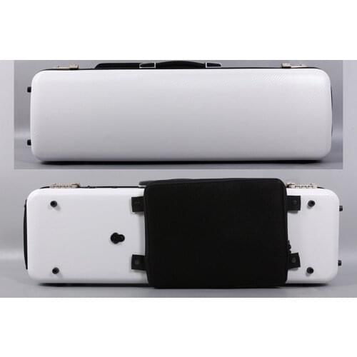 High Quality Violin Case White Color carbon Fiber Strong Light 2.1kg Weight With Music Sheet Bag Code Lock