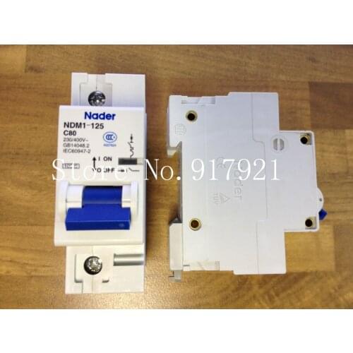 [ZOB] New authentic Nader C80 circuit breaker 1P80A letter NDM1-125 --10PCS/LOT
