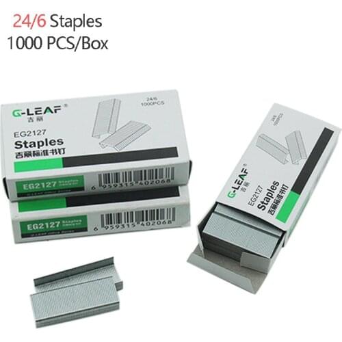 1000 pcs per box 24/6 Staples Stapler pins Stationery Office supplies