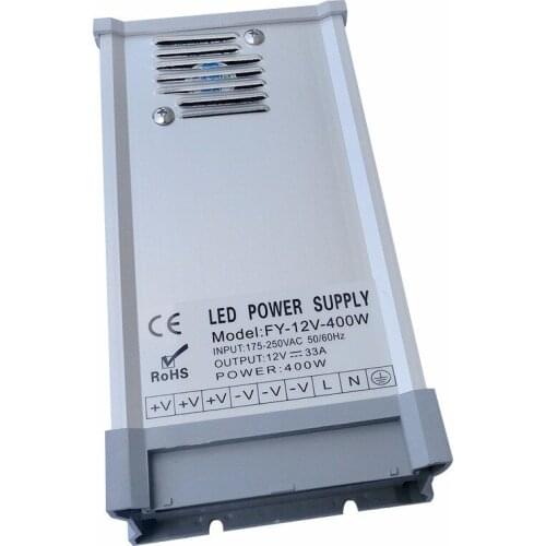12V/400W rain proof switch mode Power Supply;AC120V or AC230V input;DC12V output