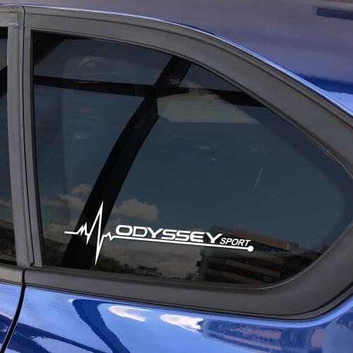 2PCS 20*7CM Car Side Window Waterproof Stickers For Honda Odyssey Sports Car Trim Vinyl Reflective Decals Auto Decor Accessories