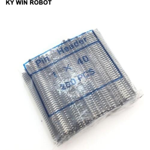 200pcs 40 Pin 1x40 Single Row Male 2.54 Breakable Pin Header Connector Strip