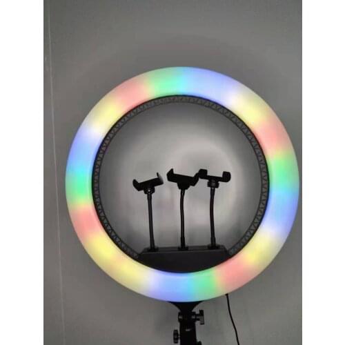 22 inch 56cm large live RGB ring fill light full color beautifying light ring light com tripe photography lights lamp