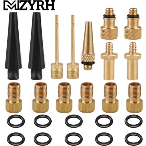 25/32PCS Bicycle Valve Converter Brass Adaptor Presta To Schrader Mountain Bike Pump Connector Adapter Bike Tire Tube DV SV AV
