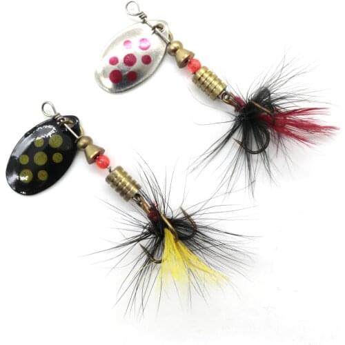 Spinner Spoon Lures Rotating 5.7 cm 4.5g Fishing Lure metal sequins bait Hooks for Bass Trout Perch pike rotating Fishing props