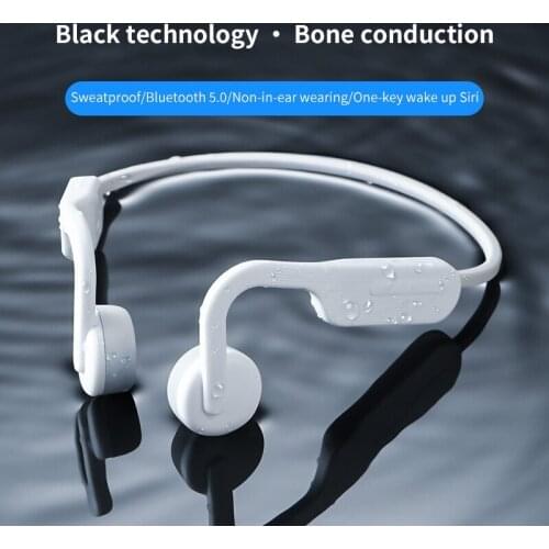 Newest Truly Bone Conduction Earphone Bluetooth Stereo Headphones with Mic Open Ear Wireless Earbuds Sport Running Headset