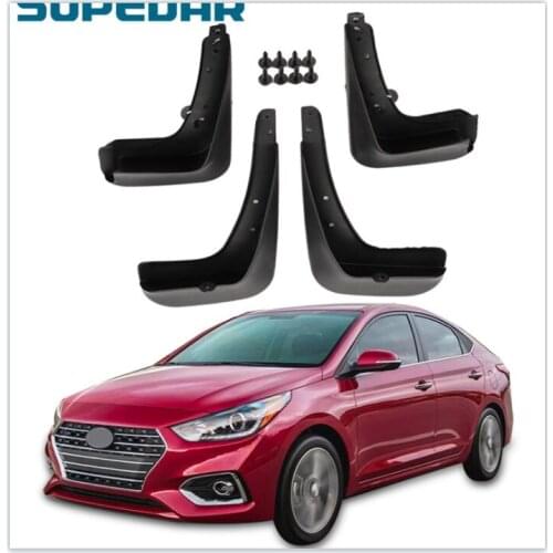 Set Molded Mud Flaps For Hyundai Accent Solaris 2011 2012 2013 2014 2015 2016 Mudflaps Splash Guards Mudguard Front Rear 4Pieces
