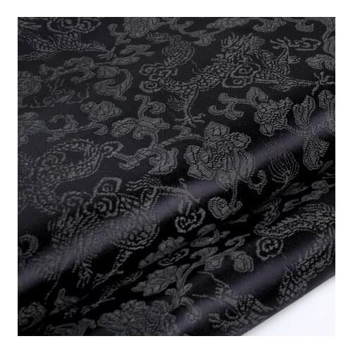 90cm*100cm Damask fabrics clothing edging decorative fabric dress brocade black Black Dragon diy garment fabric